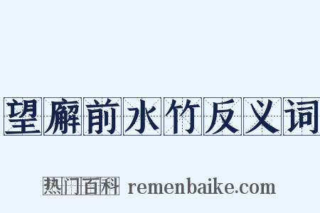 望廨前水竹反义词是什么意思的图片